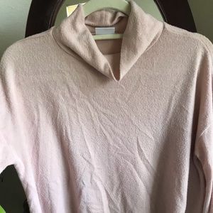 Blush bell sleeve mock neck sweater
